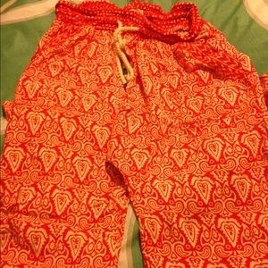 F21 White and Orange Small/xs Joggers