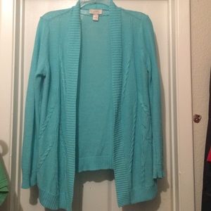 Linen Blend Cardigan SZ M Loft