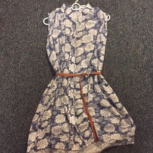 Sunflower shirt dress