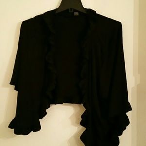 Short Black Ruffle Jacket