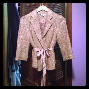 Sequined gold blazer