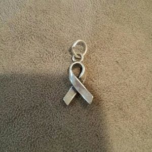 Sterling silver cancer ribbon