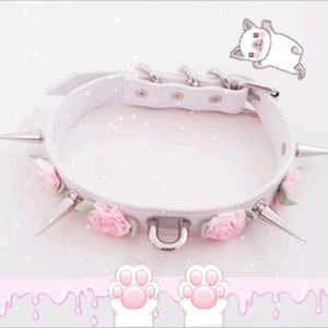 Pink/White flower choker