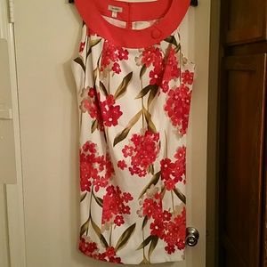 Dressy red/orange flower dress