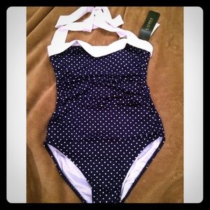 LAUREN RALPH LAUREN size 8 one piece swim suit
