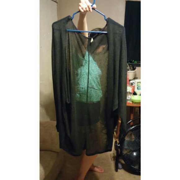 Black knit cardigan