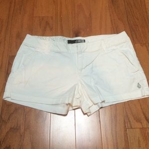 White volcom shorts