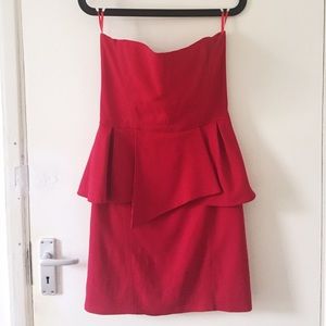 The Kooples Strapless Peplum Dress
