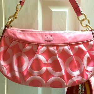 Coral coach handbag