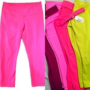 $80 BUY NOW!! LULULEMON WUNDER UNDER II CROP PINK