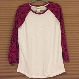 Victoria's Secret PINK Long Sleeve Baseball TShirt