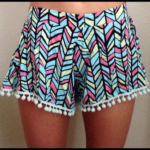 En Creme  Other - TRADED- Pom Pom Printed Soft Shorts