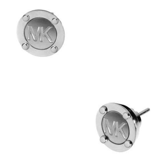 Silver tone stud earrings