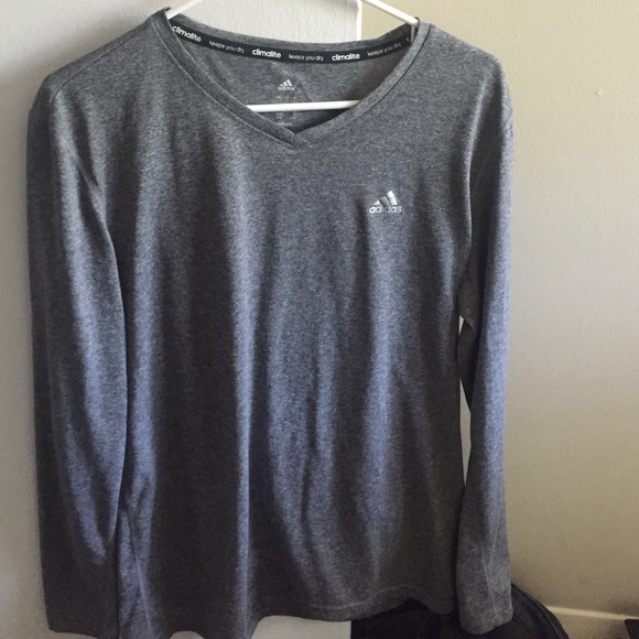 grey adidas climalite shirt (nwot)