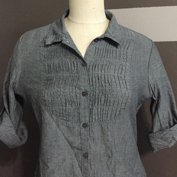Gray striped blouse