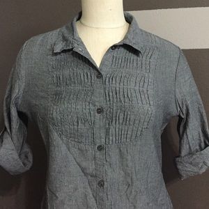 Gray striped blouse