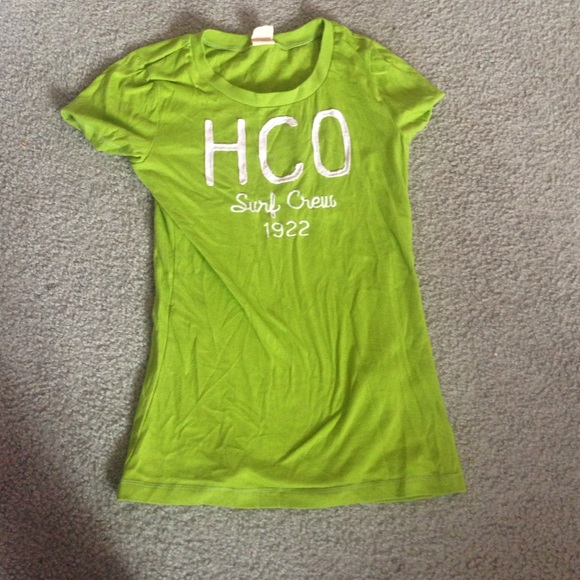 green medium hollister shirt wore twice