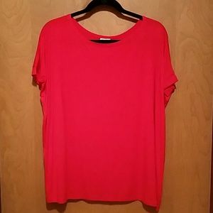 Red Short Sleeve Piko Top