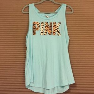 Victoria's Secret PINK Teal Muscle Tank Top