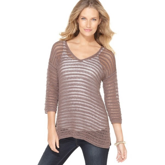 Eight Eight Eight open knit cotton ribbon sweater