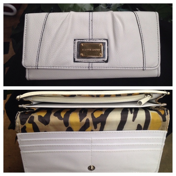 Franco Sarto Wallet I White w/ Black Trim