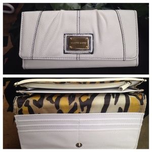 Franco Sarto Wallet I White w/ Black Trim