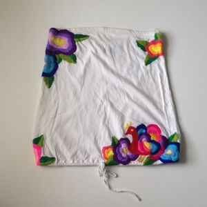 Embroidered Tube Top