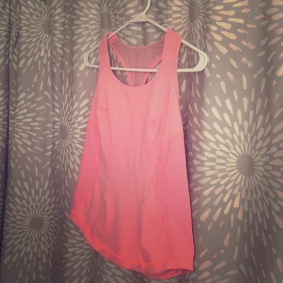 Pink/peach/nude lulu workout top