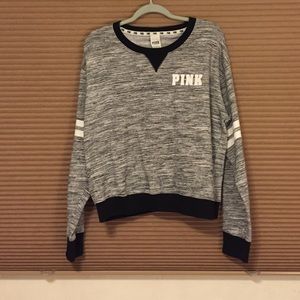 Victoria's Secret PINK Gray Crewneck Long Sleeve