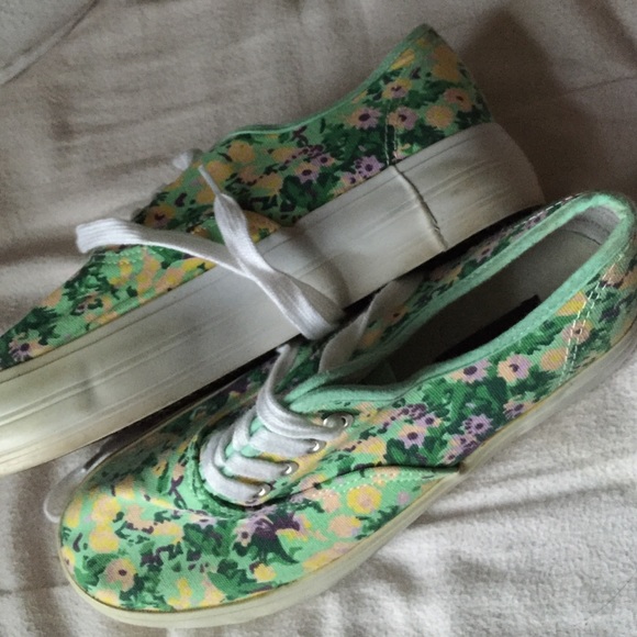 platform floral sneakers