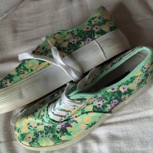 platform floral sneakers