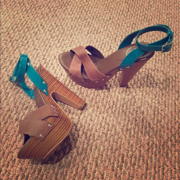 Jessica Simpson Ankle Strap Platforms