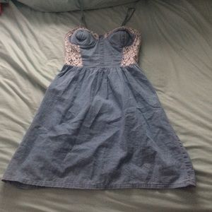 Cute denim & lace dress