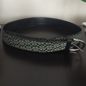 Coach black  logo belt