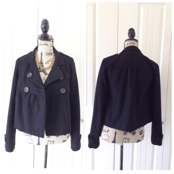 Frenchi Jackets & Blazers - Frenchi black Swing Peacoat