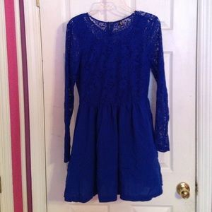 Royal Blue Lace Dress