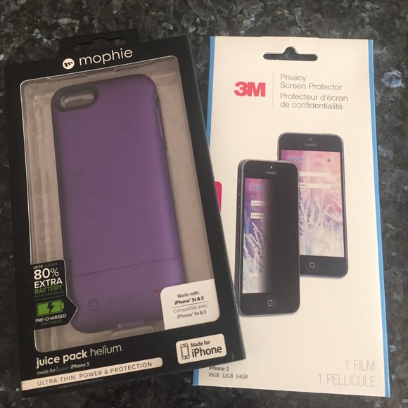 Mophie case and 3M Privacy screen