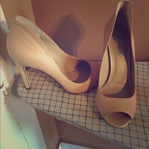 Nude Peep Toe Pumps
