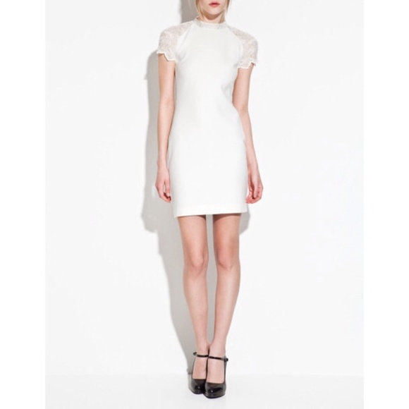 Zara White Lace Back Dress - Picture 2 of 4