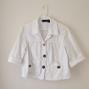 Cute white jacket, 3/4 sleeves