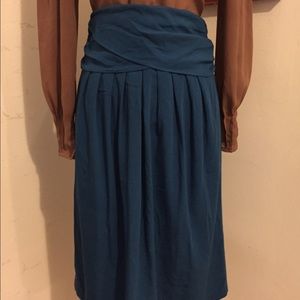 80s teal mid length skirt