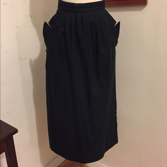 Vintage navy high waisted skirt