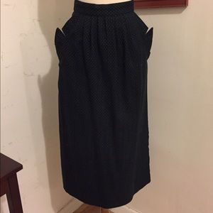 Vintage navy high waisted skirt