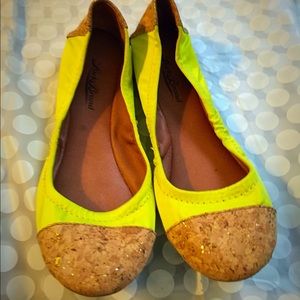 Neon & Cork Round Toe Flats
