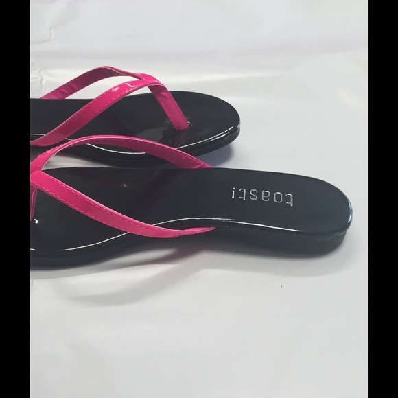 Hot Pink Summer sandals flip flops thongs - Picture 3 of 4