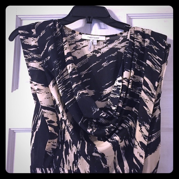 Max and Cleo beige and black dress