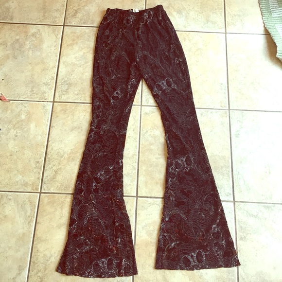 Pacsun velvet hippie pants