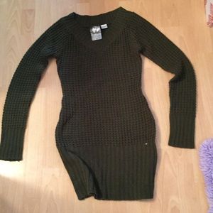 Nordstroms army green sweater dress