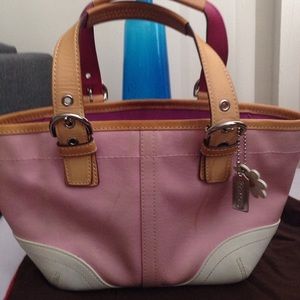 Authentic Coach pink tote