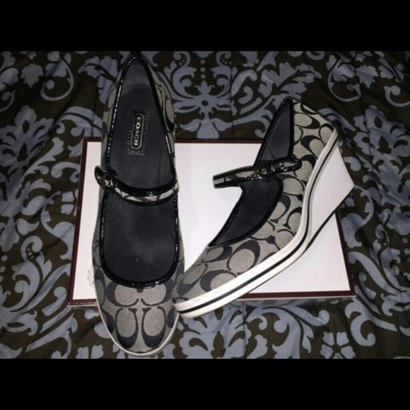 Coach wedge heel sneakers